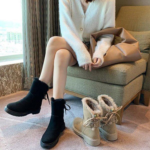 レディース 滑らない ショートブーツ スノーブーツ 防寒 ムートンブーツ 短靴 冬靴 暖かい 保温 雪用 スノー シューズ 通学 通勤 旅行 編み上げ 22 5cm 25cm Snowshoes236 Lohas Hal Shop 通販 Yahoo ショッピング
