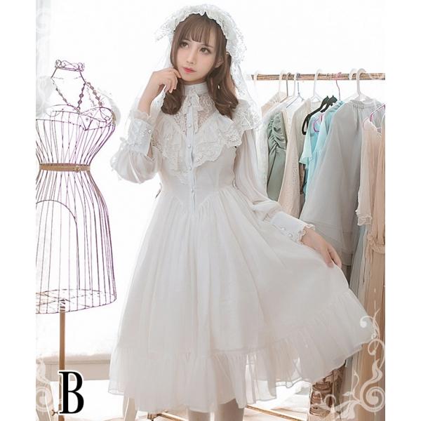 即納有り ハロウィン ロリータ クラシカルワンピース ドレス ロリィタ コスプレ衣装 膝下丈 シースルー レース 膝下丈 フリル 清楚 黒ロリ ゴスロリ 白ロリ ロリィタ ロリータファッション Cnalb247 Luxury ラグジュアリ