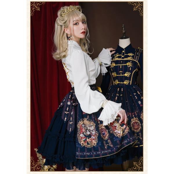 ロリータ ゴシック ロイヤルキャットスカート ゴスロリ コスプレ衣装 ロリィタ フリル りぼん パール ロリータファッション レディース フリル ロリィタ ボトムス スカート ひざ丈 Cnalb322 Luxury ラグジュアリ