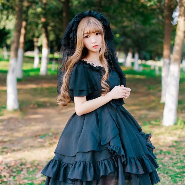 即納商品 現品限り ロリータファッション ワンピース ロリータドレス ドレス ロリータ 半袖 ひざ丈 ブラック S Hi0007 Buyee Buyee Japanese Proxy Service Buy From Japan Bot Online