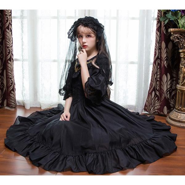 年新作入荷 ロリータファッション ロリータ Vライン クラシカルドレス ワンピース ワンピのみ パフスリーブ クラロリ ゴスロリ 姫 0723 選ぶなら