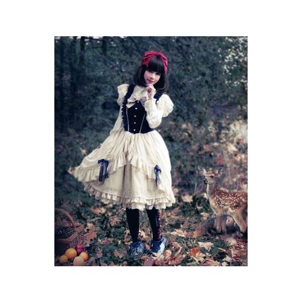 ロリータ クラシカル 白雪姫 ジャンスカ プリンセス ミディアム コスプレ衣装 フリル サイズ豊富 フレア かわいい キュート お姫様 ドレス リボン クラシカル 大きいサイズ サイズ豊富 春夏 Loli2493 Luxury ラグジュアリ