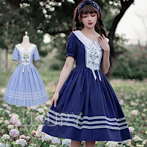 CABBAGES&ROSES リネン 花柄 きなり ワンピース 麻100 loliloli_loli5338