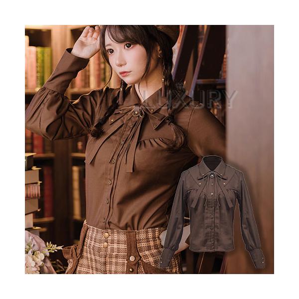 スチームパンク steampunk ブラウス ボウタイ付き のみ 長袖