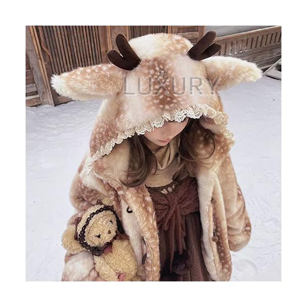 リ*リ様 限定価格希少 y2k MILK バンビ柄 ファーコート 森ガール ウィ loliloli_loli6257