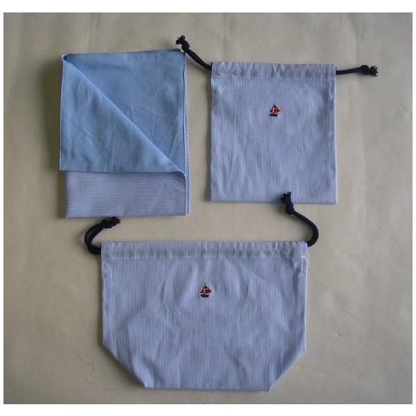 手作り ランチ３点セット 水色と白のストライプ地に刺繍 飛行機 ヨットの刺繍とランチマットの大きさでお選び頂けます 紐紺 幼稚園小学校入園 入学 Buyee 日本代购平台 产品购物网站大全 Buyee一站式代购 Bot Online
