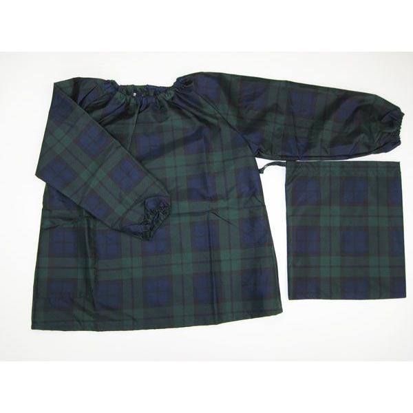 スモック キッズスモック 巾着袋付き Sサイズ Mサイズブラックウォッチ柄 子供用スモック お絵かき保育園 幼稚園 入園 入学の詳細●カラー：ブラックウォッチ柄●素材：ポリエステル100%●サイズ：S90〜100cm・M100〜110cm●...