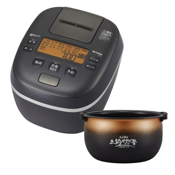 タイガー炊飯器JPI-A100KO オフブラック タイガー魔法瓶(TIGER) 炊飯器 5.5合 圧力IH式 ご泡火炊き少量旨火炊き