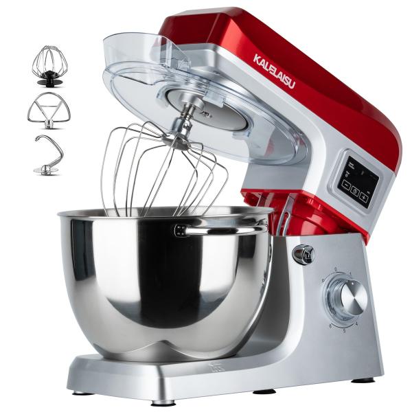 スタンドミキサー 8L大容量ボウル 7段階変速 99分タイマー機能 低騒音 パンこねき機 3種アタッチメント 業務用スタンドミキサー 卓上型ミキサー キッチンエイド stand mixer 混ぜる・練る・泡立てる 多機能メタルミキサー パン...