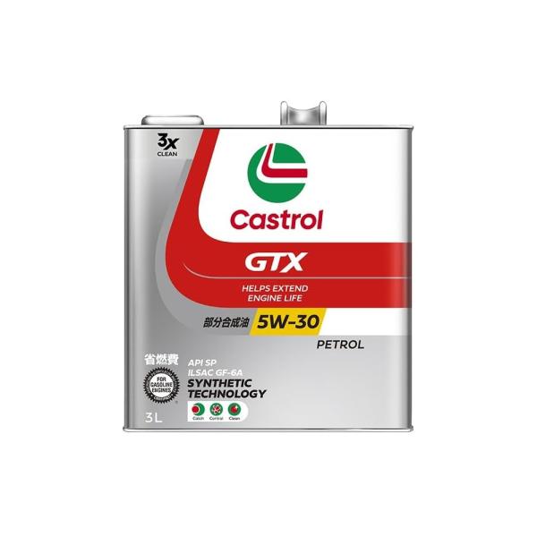 Castrol(カストロール) エンジンオイル GTX ULTRACLEAN 5W-30 API SP 3L 4輪ガソ
