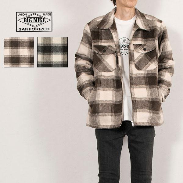 BIG MIKE 起毛チェック ジャケット ビッグマイク メンズ : LONDON GAME