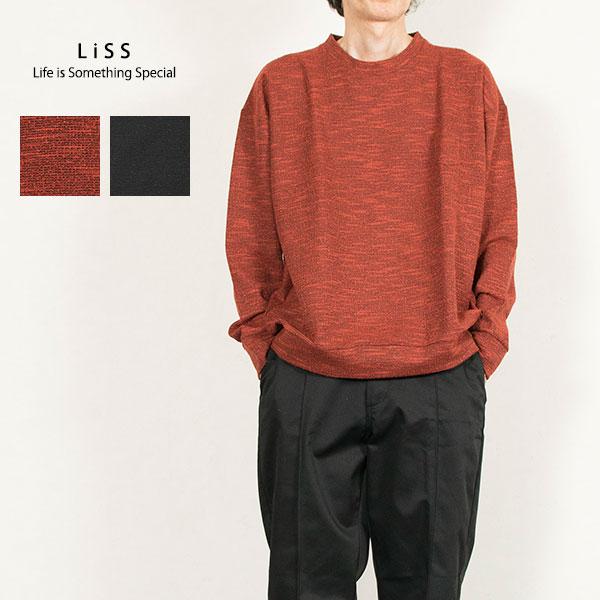 LiSS ウール混 ネップ ツイード 長袖カットソー NEP TWEED CUT&SEWN