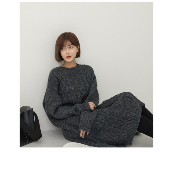 ワンピース チュニック ロング マキシ丈ワンピース レディース ケーブル編みセーター ニットワンピース ロング丈グレー ニットワンピ 冬ワンピース Buyee Buyee Japanischer Proxy Service Kaufen Sie Aus Japan
