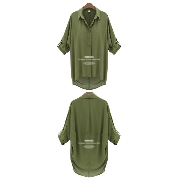 レディースファッション トップス ポロシャツ 半袖 春夏新商品とろみブラウス 半袖 丈長 レディース シャツ ロールアップ 半袖 襟付き 無地 とろみシャツ Buyee Buyee 提供一站式最全面最專業現地yahoo Japan拍賣代bid代拍代購服務 Bot Online