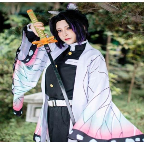 胡蝶 しのぶ こちょうしのぶ ウィッグ付き コスプレ 衣装 胡蝶 しのぶ こちょうしのぶ ウィッグ付き コスプレ 衣装