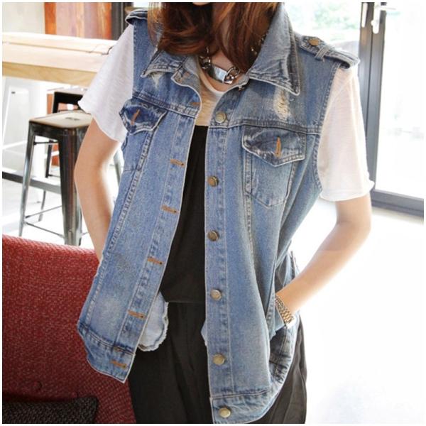 トップス ベスト 前開き ダメージ加工 カジュアル ポケット マニッシュ デニムベスト ビンテージ 襟付き ボーイッシュ 淡い ブルー 爽やか コーデ 春夏 17 Buyee Buyee Japanese Proxy Service Buy From Japan Bot Online