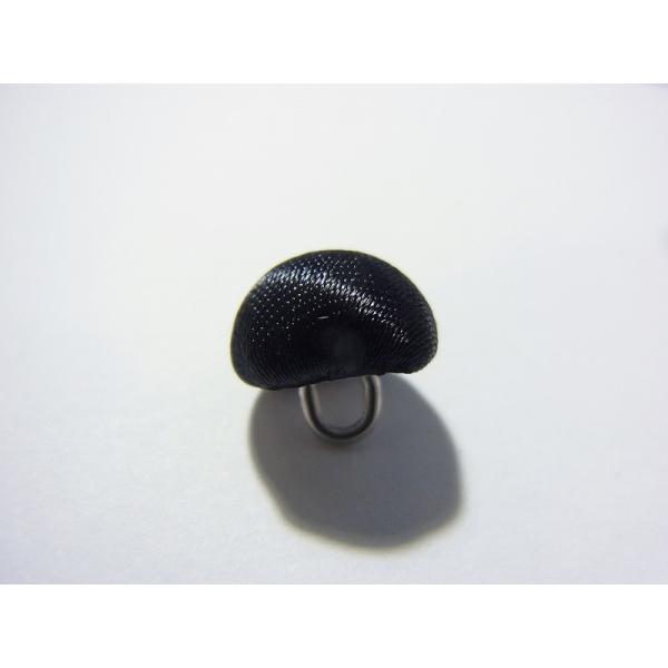 ぽっこりクルミボタン　黒　サテン生地　10ｍｍ　8個セット