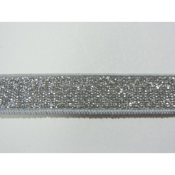 ・日本製 ・素材：ポリエステル89％、ポリウレタン11％ ・10ｍｍ巾ｘ2ｍでの価格です。 ・片面のシルバーラメゴムです。