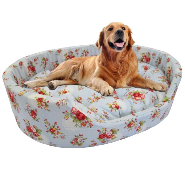 ペットベッド　ＬＬサイズ　大型犬用　日本製　花柄　ブルー　青　洗える 犬用ベッド 国産 ネコ用ベッド 綿100％ 丸洗いＯＫ ペットソファー　犬用ベッド