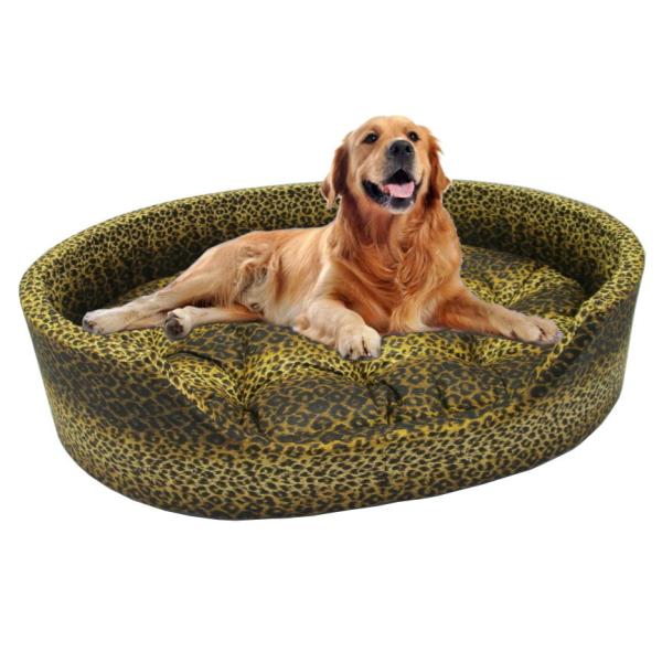 ペットベッド　ＬＬサイズ　大型犬用　日本製　ヒョウ柄　茶　ブラウン　洗える 犬用ベッド 国産 ネコ用ベッド 綿100％ 丸洗いＯＫ ペットソファー