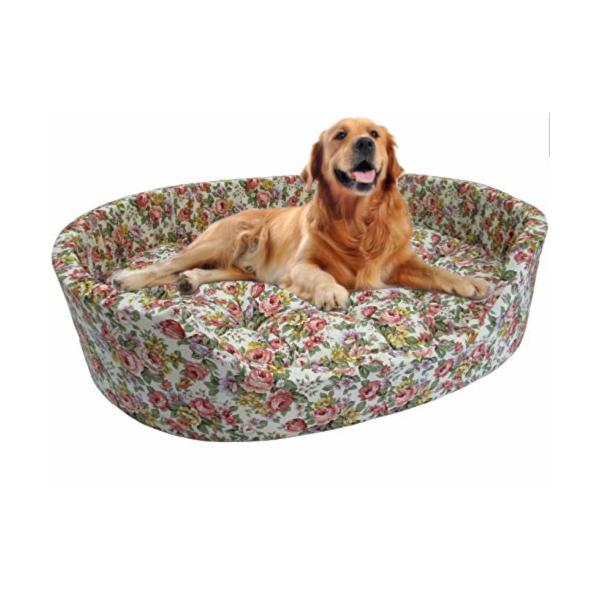 ペットベッド　ＬＬサイズ　大型犬用　日本製　花柄 フローラ　洗える 犬用ベッド 国産 ネコ用ベッド 綿100％ 丸洗いＯＫ ペットソファー　ふんわり