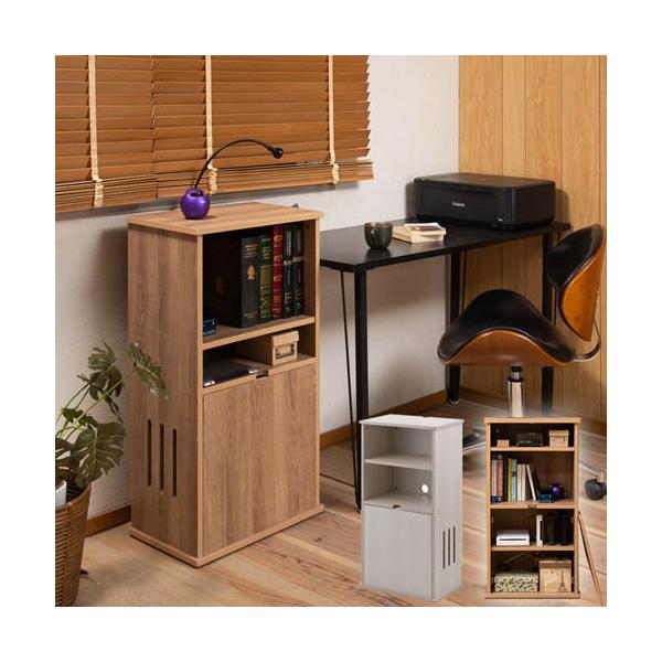 ごちゃつく配線類やルータ機器などをひとまとめにすっきり収納できる電話台商品番号15-fy-0069-0070組立状態お客様組立の商品（新品）カラーホワイトウォッシュ、ヴィンテージオークサイズ本体：(約)幅45×奥行30×高さ85(アジャスタ...