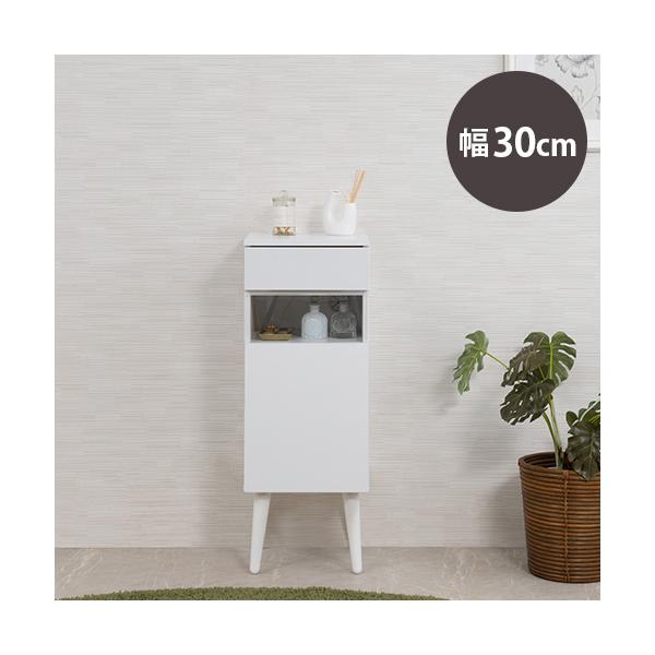 明るいホワイトカラーで仕上げたFAX台兼コンパクトキャビネット。商品番号15-fy-0125組立状態お客様組立の商品（新品）特記事項−付属品棚板（可動式・6cmピッチ・3段階）×1カラー画像でご確認くださいサイズ外寸：（約）幅30×奥行30...