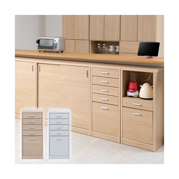 カウンター下収納 幅40cm コンセント チェスト キッチンボード サイド