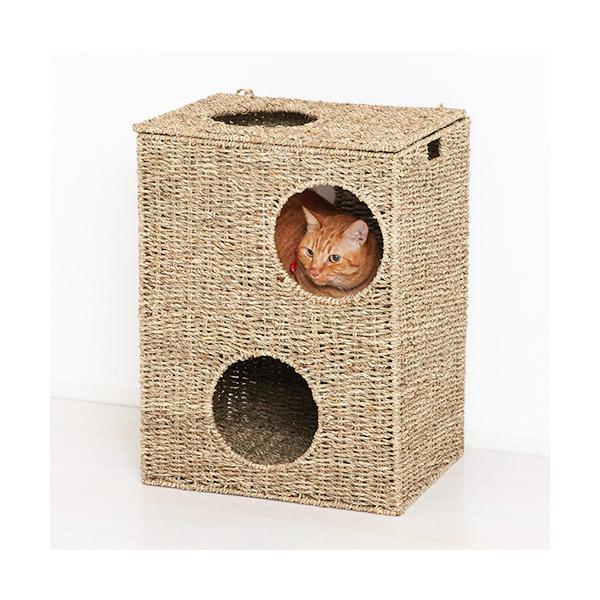 キャットハウス 箱型 ねこハウス 猫用ベッド ちぐら ペットベッド 猫