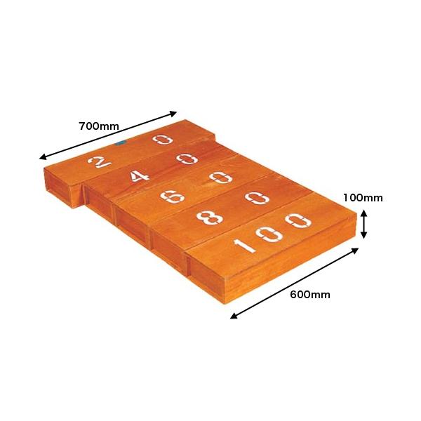 跳び箱と踏切板との距離を調節！跳び箱とロイター板・踏切板の間に敷いて跳び箱までの距離を調整します。20cm間隔で100cmまで調節が可能です。教育施設や運動施設で活躍しています。商品番号LS-S-4191完成品（新品）※配送の注意事項がござ...