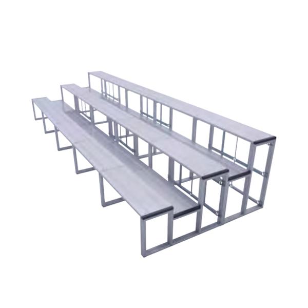 試合観戦やさまざまなイベントの見物などに便利な観覧席です。折りたたみ式なのでコンパクトに収納。軽量で頑丈なアルミ製で、30名程座ることができます。部材はすべてはめ込み式による組み立てです。商品番号LS-S-7011お客様組立の商品（新品）※...