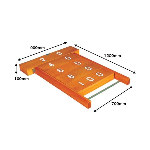 枠が使用中のズレやガタツキを抑えます！跳び箱とロイター板・踏切板の間に敷いて跳び箱までの距離を調整します。200mm間隔で1000mmまで調節が可能です。教育施設や運動施設で活躍しています。商品番号LS-S-4192完成品（新品）※配送の注...