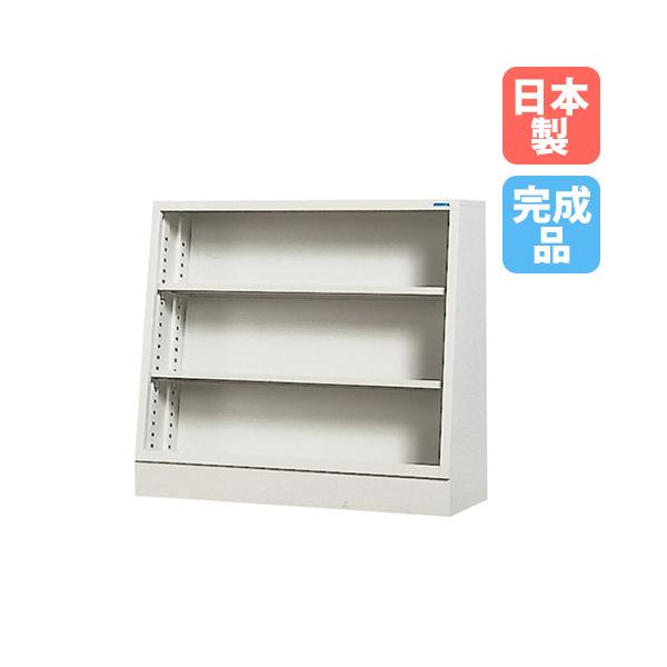 法人限定 搬入設置 スチール書架 幅880×高さ800mm 自由棚2枚付 収納庫