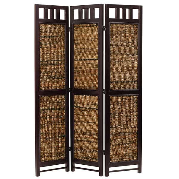 3連ラタン パーテーション 藤　間仕切り　アジアンテイスト 籐 スクリーン 3連 アジアンテイスト チーク材フレーム 高さ