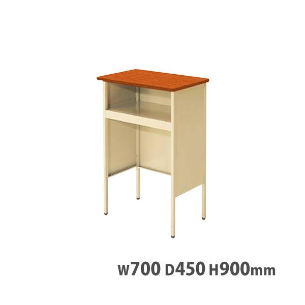 シンプルでどんなお教室にもマッチする教卓です。商品番号59-YKN-10-ST5G組立状態お客様組立の商品（新品）サイズ外寸：幅700×奥行450×高さ900mm仕様表面材：メラミン化粧板芯材：繊維板＋合板棚板・パネル：鋼板、粉体塗装 脚部...