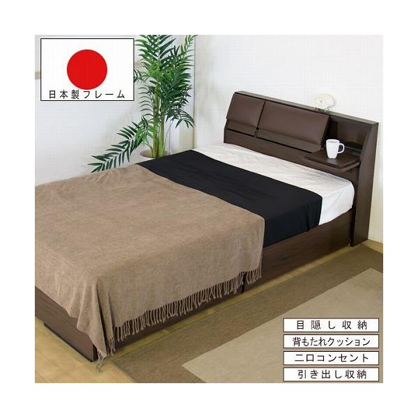 ViViV】匠モデルマットレス ダブルベッド 収納 棚 2口コンセント ViViV