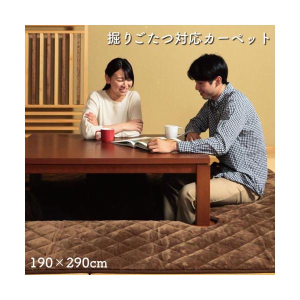 掘りごたつ対応で、くり抜きたれ下げタイプのカーペットです。日本では古くから親しまれてきた掘りごたつ。その特殊な形状から、敷物が敷けないのが難点。そんなお悩みを解決してくれる商品です。洗濯機で丸洗いができるので、清潔にお使いいただけます。商品...