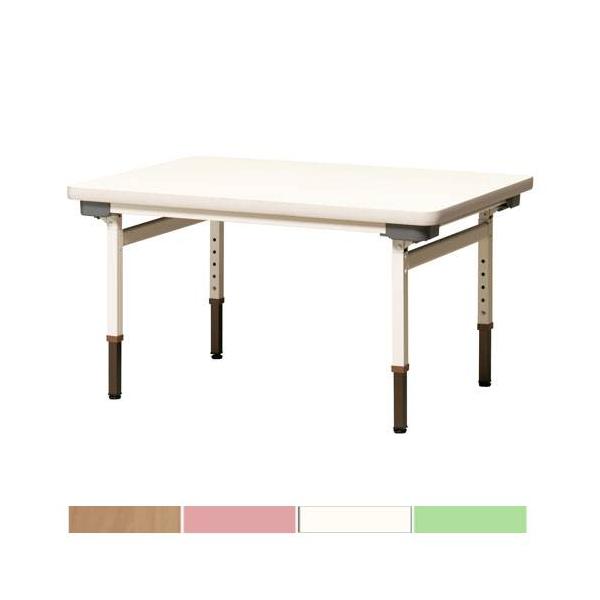 天板に抗ウイルスメラミン化粧板を使用した昇降式テーブルです。幼稚園や保育園などで園児の成長に合わせて長く使えます。 商品番号KENT-9060V組立状態完成品（新品）カラー天板：ナチュラル、ピンク、ホワイト、グリーンエッジ色：ナチュラル、ア...