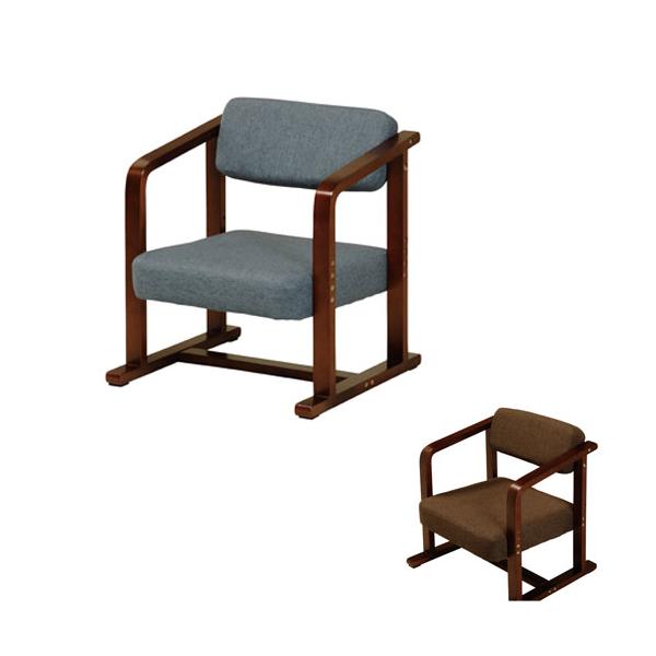 立ち上がり、着座が楽な「ちょこっとイス」です。ブラウンとネイビーの落ち着いたファブリックは室内に溶け込みやすいカラーです。年輩の方も、足腰への負担がかからず楽に座ることが可能です。 商品番号KLC-11お客様組立の商品（新品）カラーブラウン...