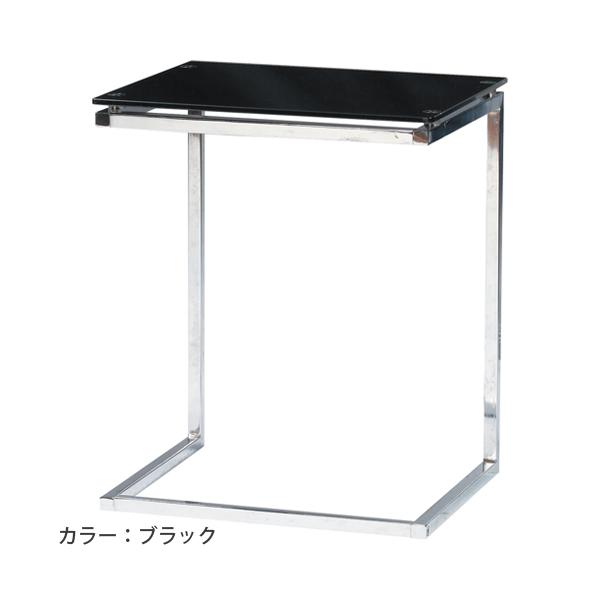 サイドテーブル ガラス テーブル ナイトテーブル 置台 ガラステーブル コの字 スリム おしゃれ モダン インダストリアル 家具 ダイニング リビング 寝室 PT-15