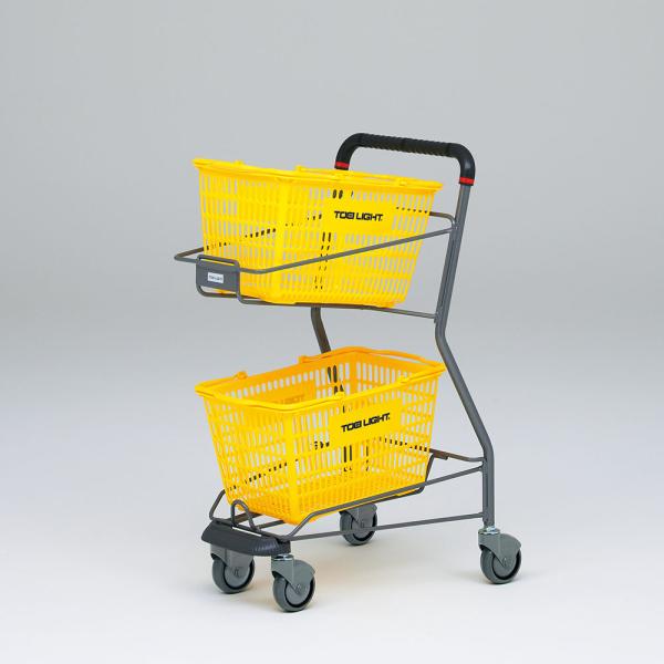 テニスボール用のキャリーカートです。使いやすさに優れる抗菌グリップ一体型ストロングタイプ。教育施設やスポーツ施設で活躍します。商品番号TL-B2551組立状態完成品（新品）付属品カゴ（B-4395）×2カラー画像でご確認ください。サイズ外寸...