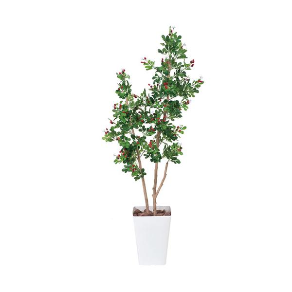 ハックルベリー 観葉植物 造花 鉢植え プラント 人工植物 花 鉢付き 消
