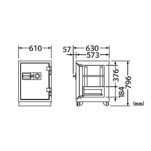Eiko オフィス家具 防盗用 アラーム付き 金庫 防盗用 警報音 Cs 90a Xcs 90a Lookit 耐火金庫 Cs 90a インテリア