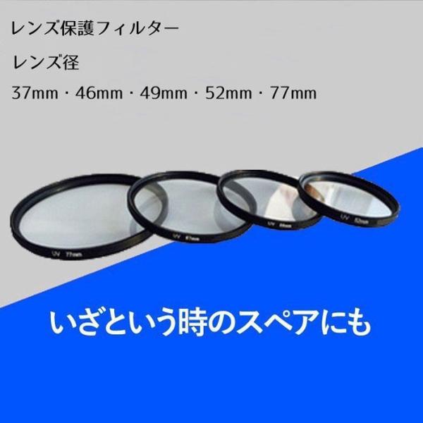 大事なカメラのレンズをキズ・汚れから守る！レンズ保護フィルター（プロテクター）です。カメラレンズは傷つきやすいく、また汚れて拭くたびにコーティングが薄くなり剥げてしまう事もあるので、このフィルターをレンズ保護として使うことをお勧めします。サ...