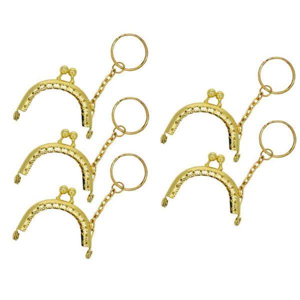 【商品説明】キーリング付きがま口パーツ5個セット。財布、巾着のdiyやハンドメイド作品にもおすすめです。【内容】5個セット【カラー】アンティーク/シルバー/ゴールド/ピンク/ブラック/