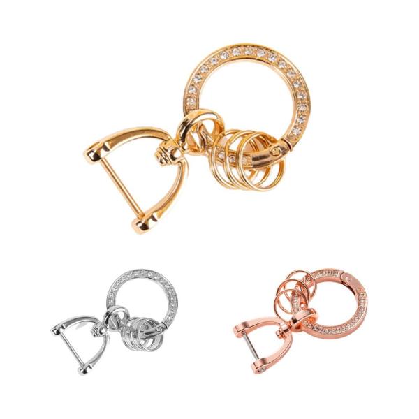 キーリング 回転式 キラキラ キーホルダー 360度回転 鍵 まとめる 車 家 自転車 レディース かわいい