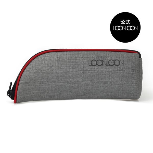 LOONLOON 560 レイニー ペンケース グレー おしゃれ 多機能 スリム筆箱