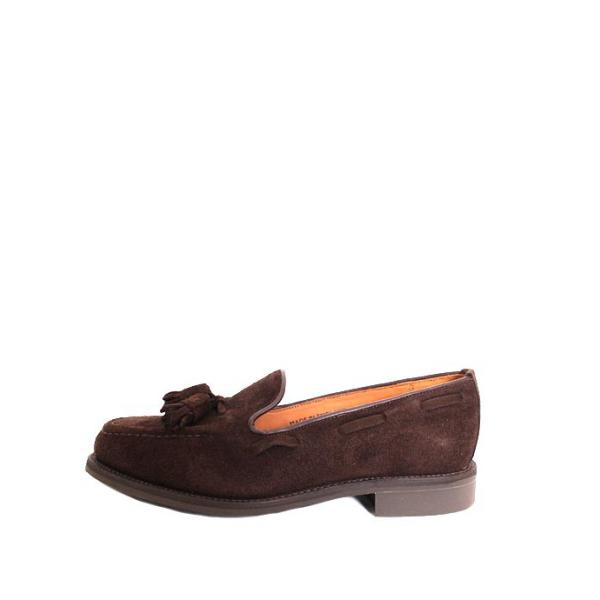 サンダース ブラウン スエード ローファー OUTLET』SANDERS（サンダース）Tassel Loafer（タッセル