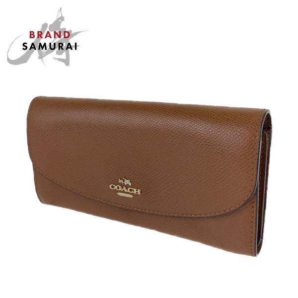 COACH（コーチ） 美品 ブラウン レザー 長財布 札入れ レディース