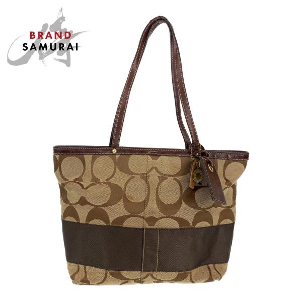 美品✨【希少】COACH エルゴ ゴールド金具 トートバッグ ブラウンレザー COACH（コーチ） シグネチャー ベージュ ブラウン 茶 ゴールド金具